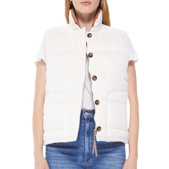 Xirena Ivory Vine Reversible Hunter Puffer Vest - Picture 1 of 12